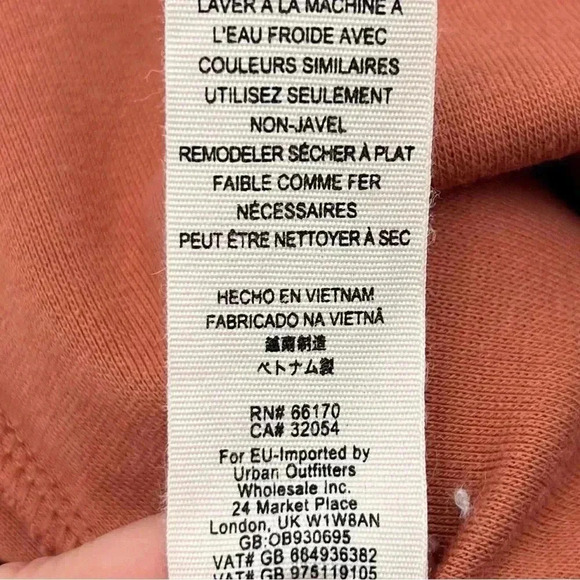 Free People Terracotta Taupe V Neck Long Sleeve Open Back Tie Top Size XS - Picture 9 of 9